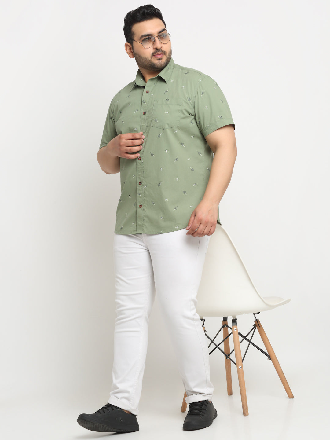 Men Printed Casual Cotton Shirt