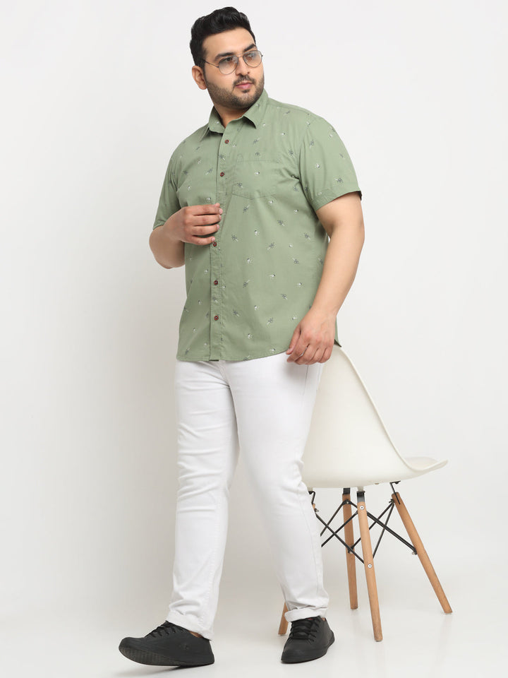 Men Printed Casual Cotton Shirt