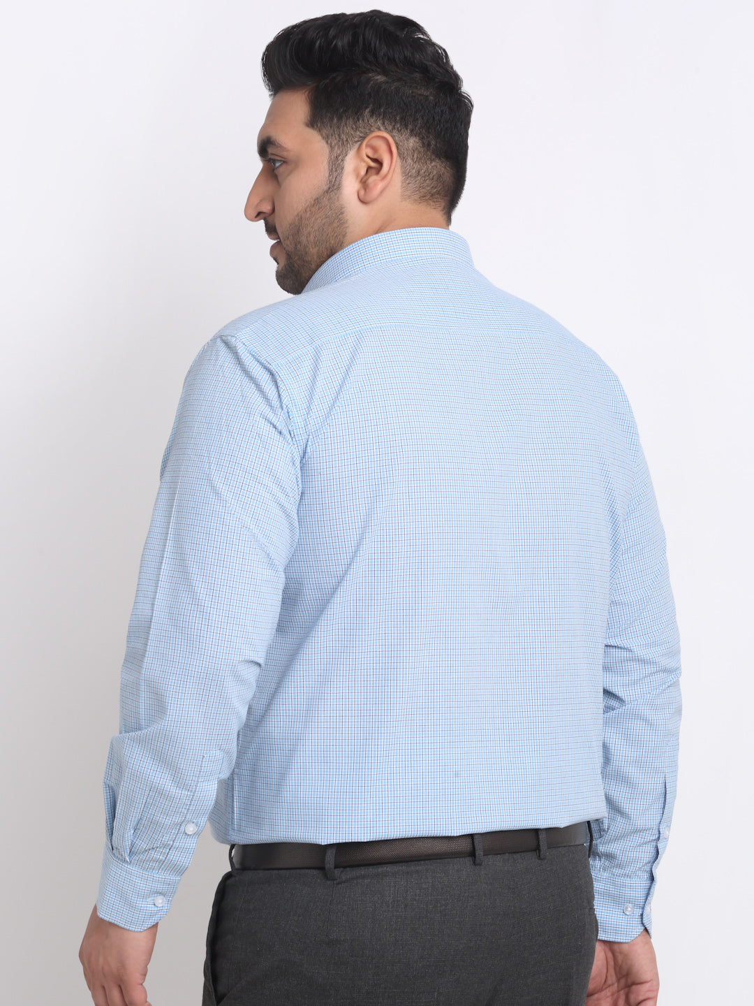 plusS Blue Cotton Formal Shirt