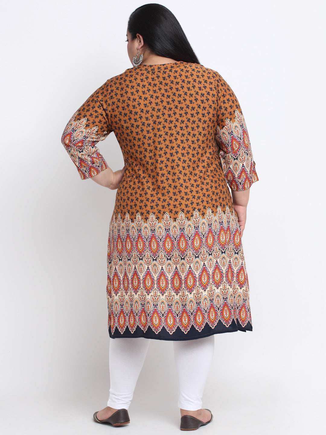 Mandarin Collar Floral Printed Kurta