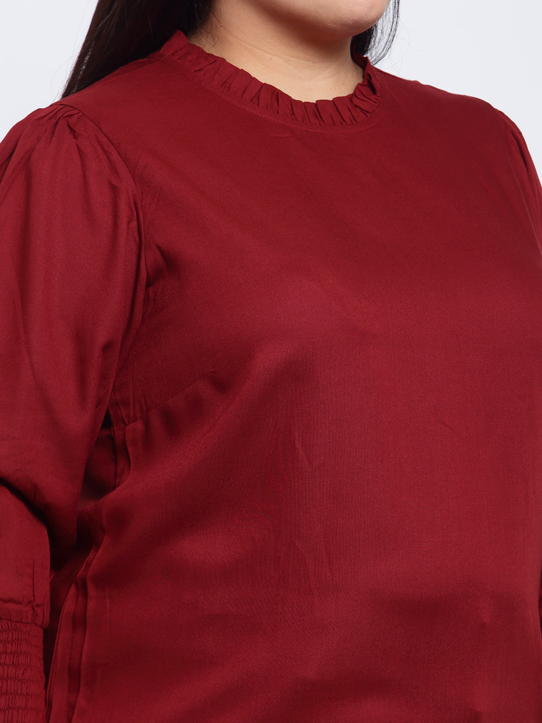 plusS Maroon Regular Top