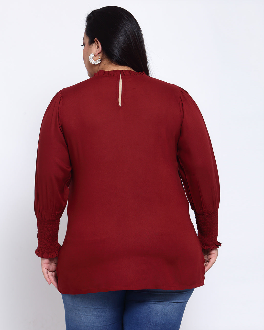 plusS Maroon Regular Top