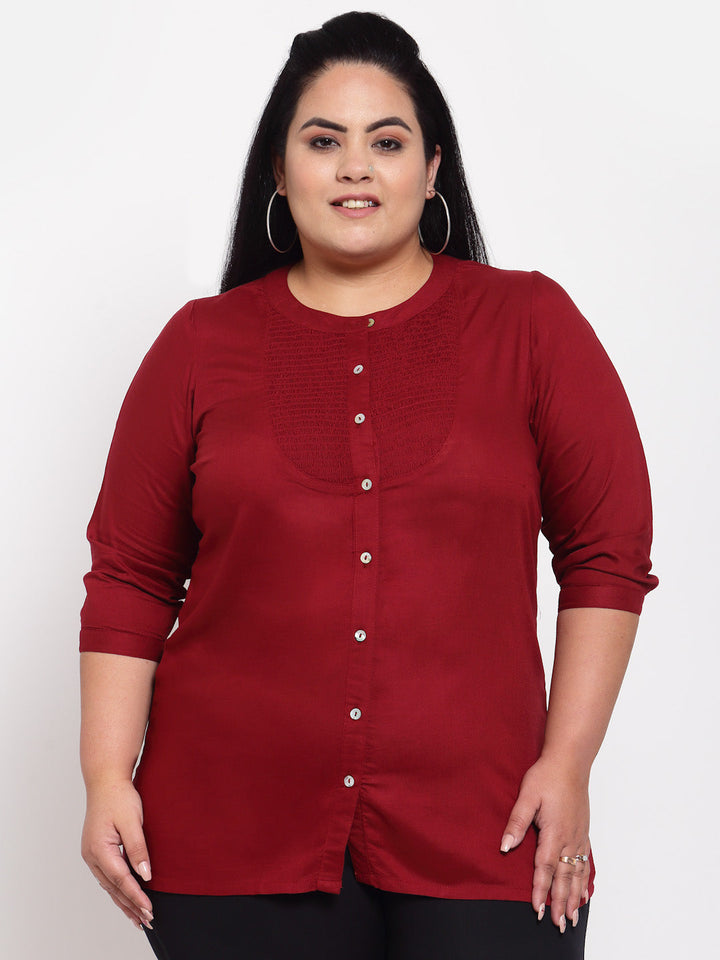 Maroon Regular Top