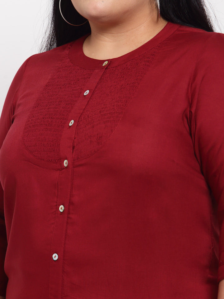 Maroon Regular Top