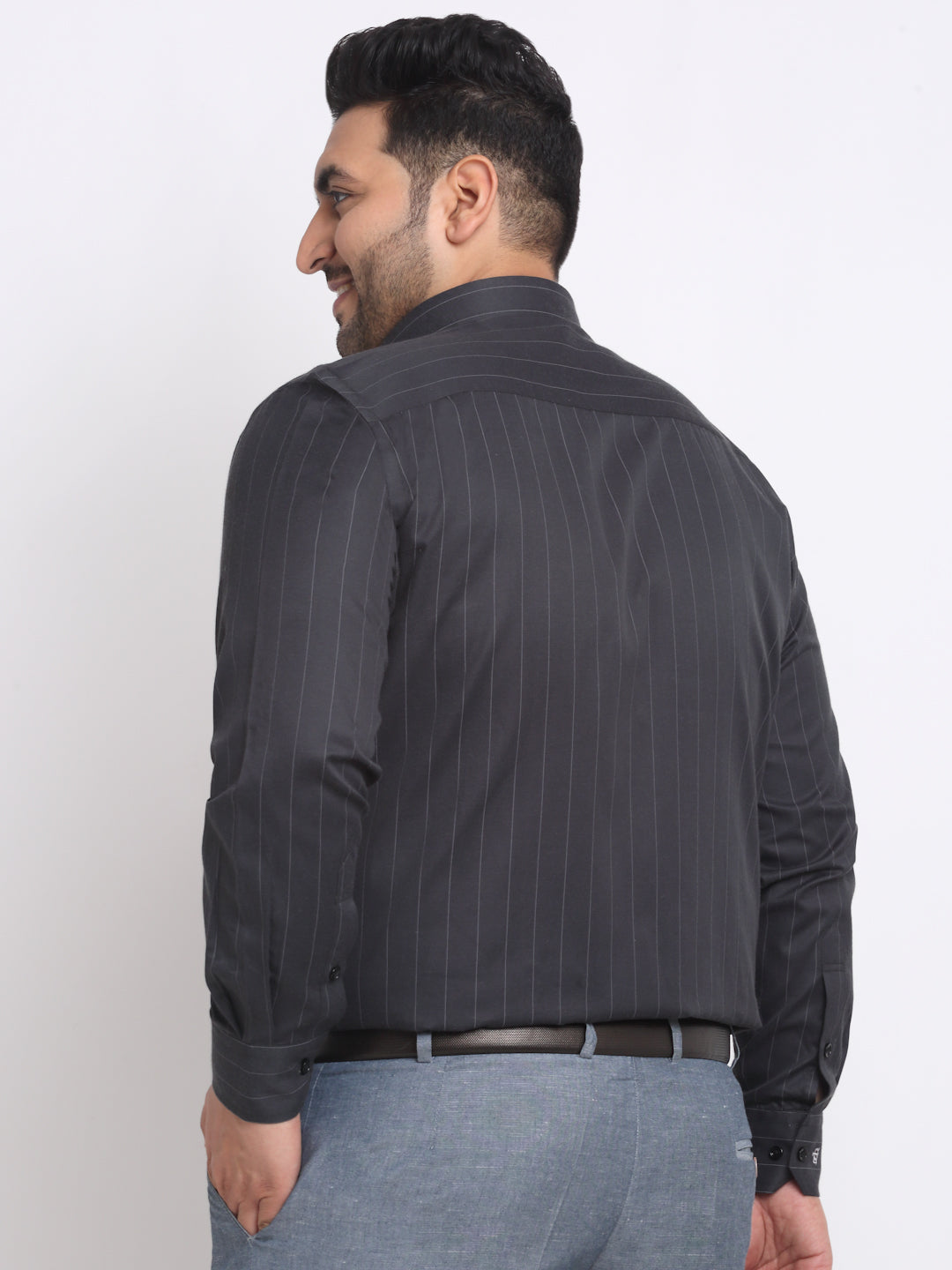 Plus Size Checked Cotton Formal Shirt