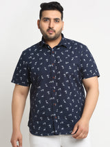 Floral Printed Cotton Casual Shirt