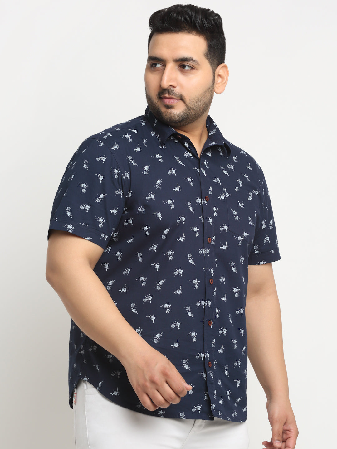 Floral Printed Cotton Casual Shirt