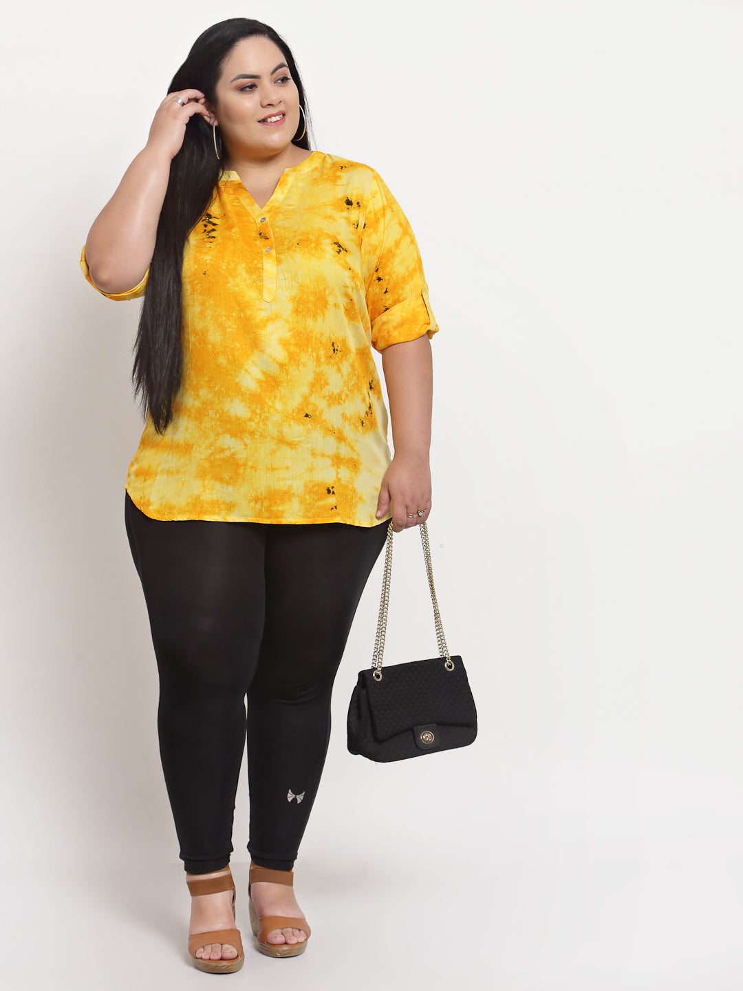 plusS Yellow Dyed Pure Cotton Top