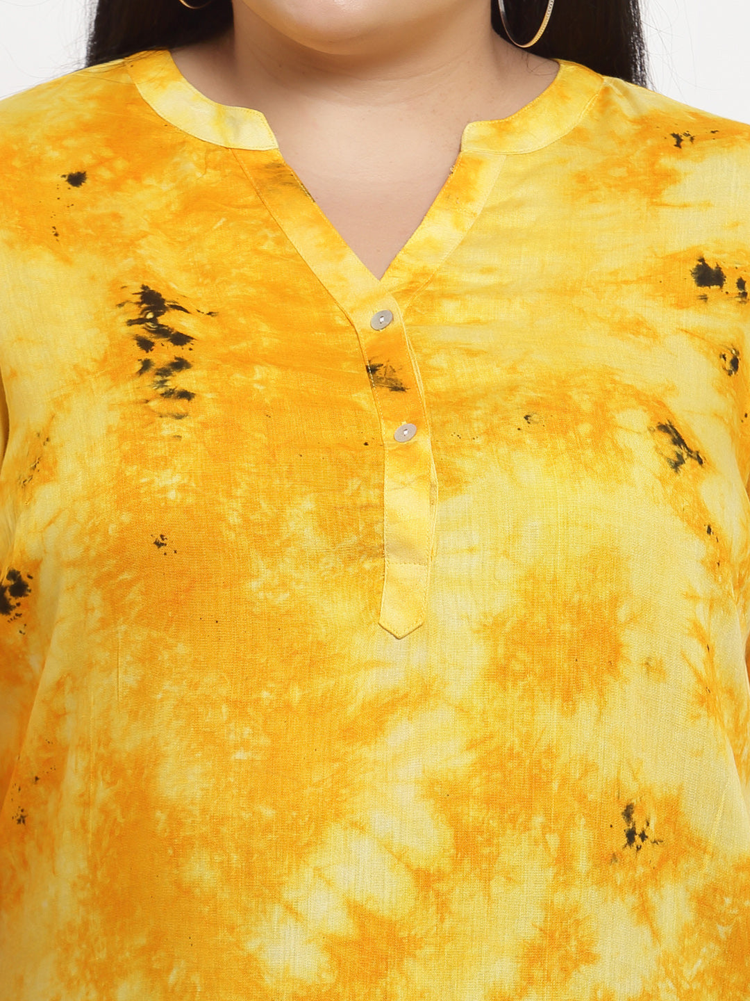 plusS Yellow Dyed Pure Cotton Top