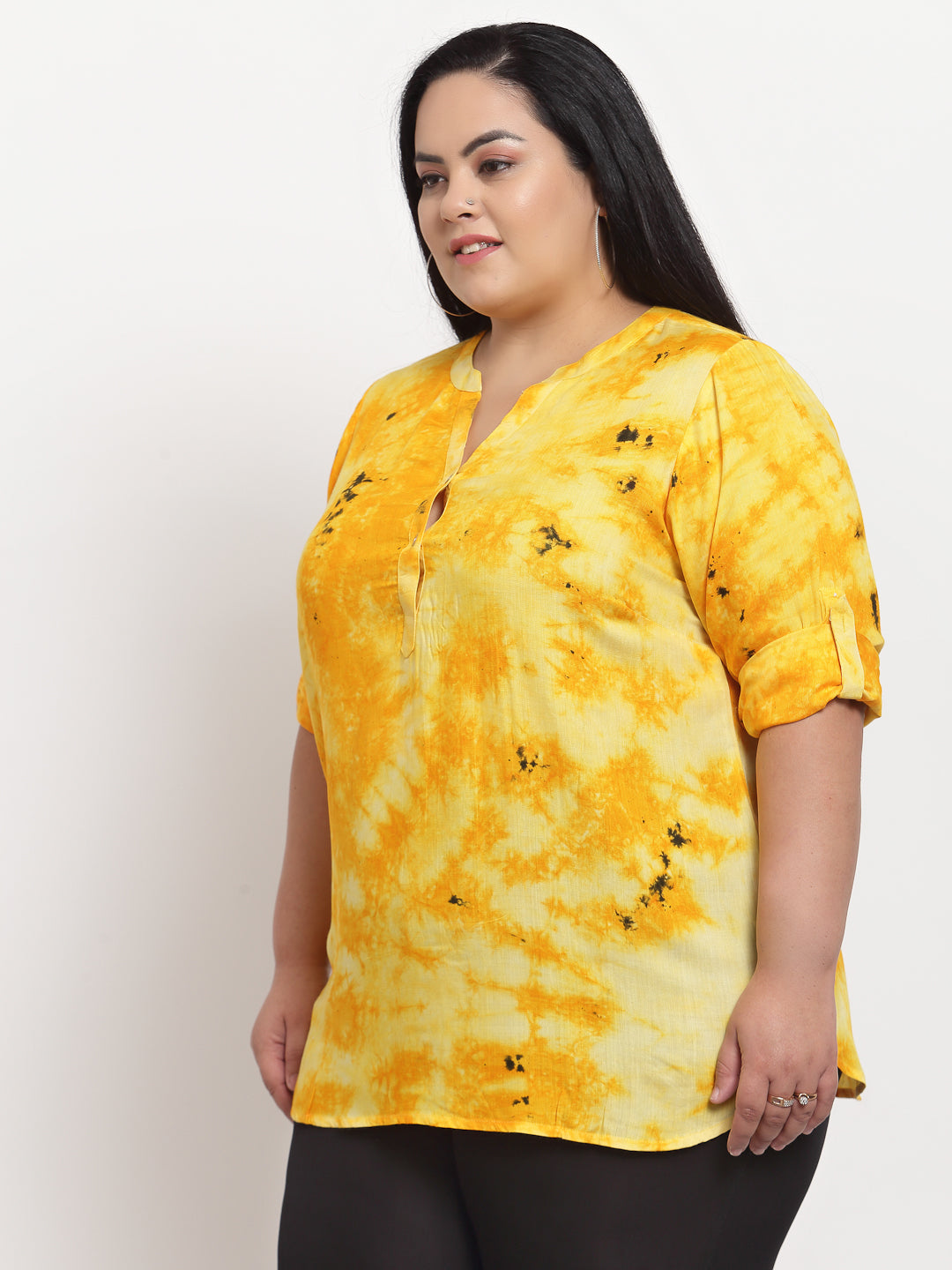 plusS Yellow Dyed Pure Cotton Top