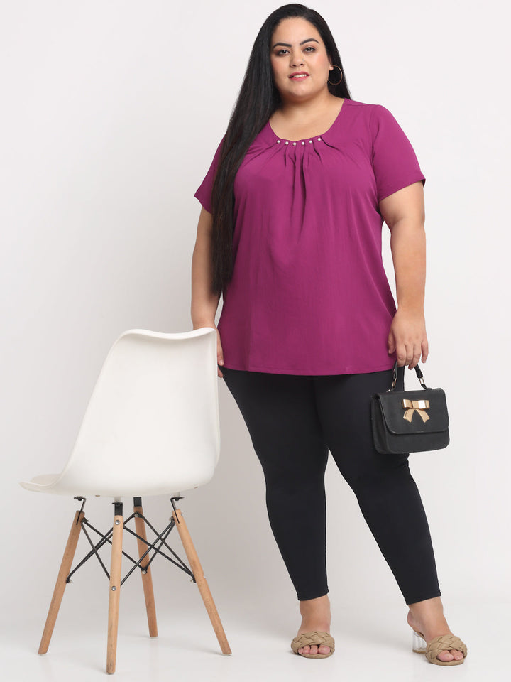 plusS Plus size Women Purple Top