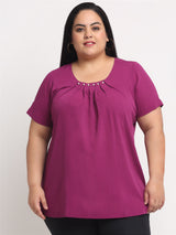 plusS Plus size Women Purple Top