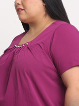 plusS Plus size Women Purple Top