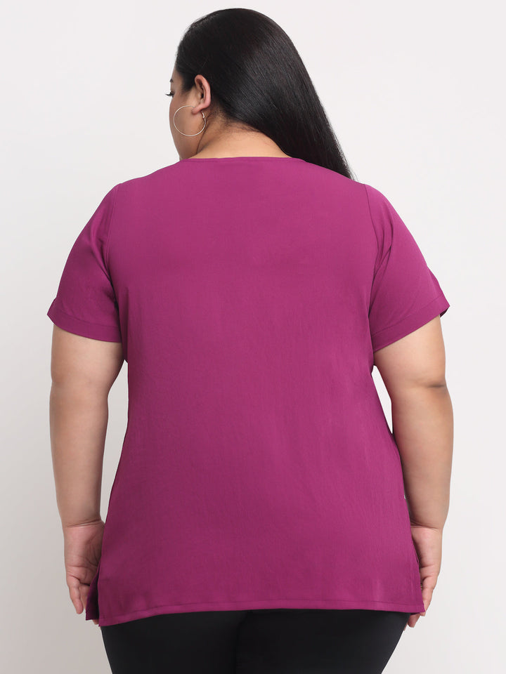 plusS Plus size Women Purple Top