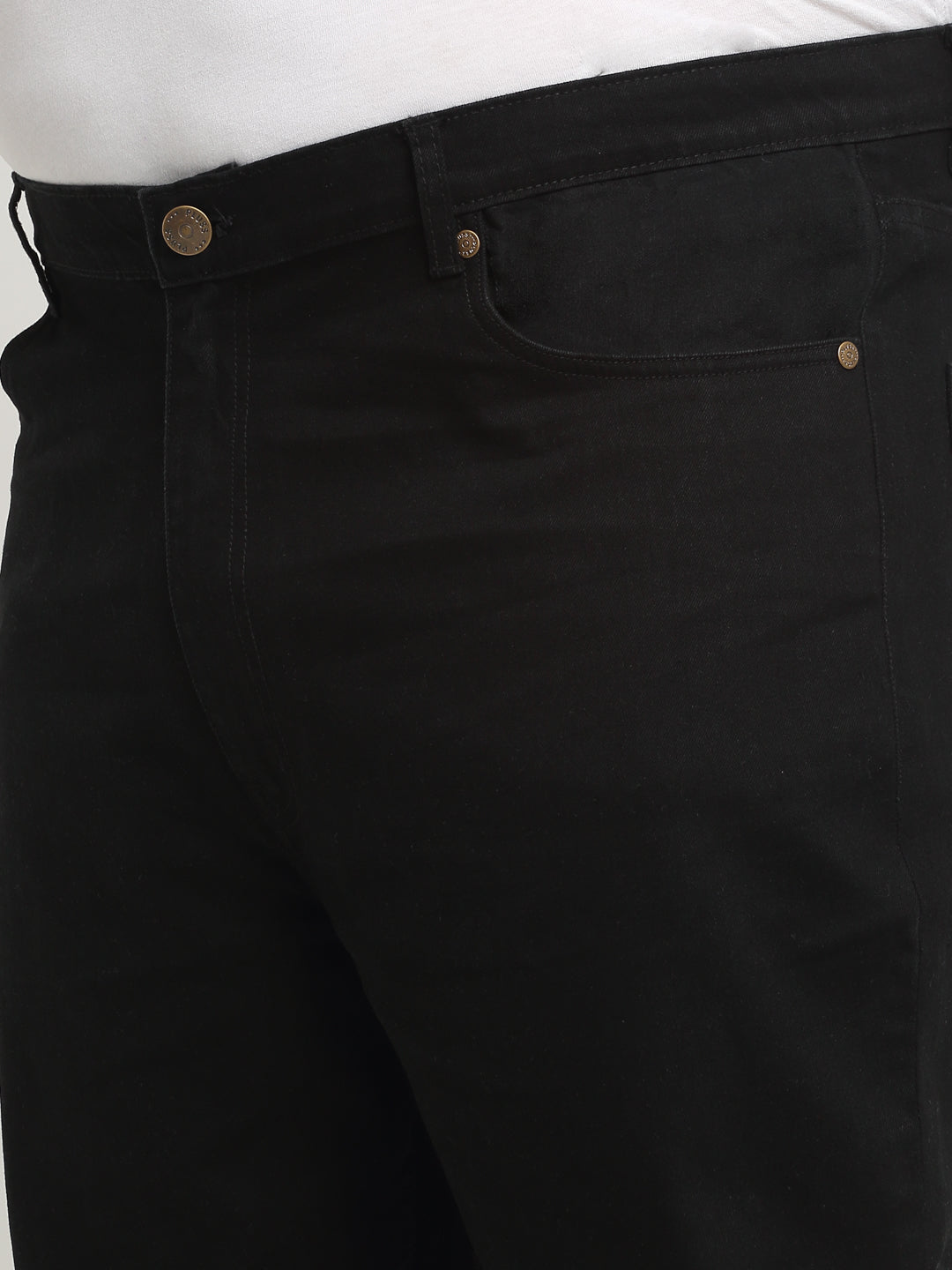 Men Plus Size Comfort Regular-Fit Stretchable Cotton Jeans