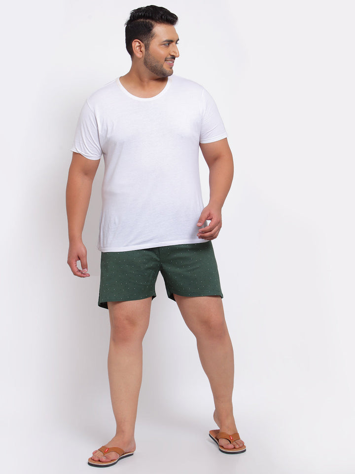 plusS Green Printed Pure Cotton Boxers