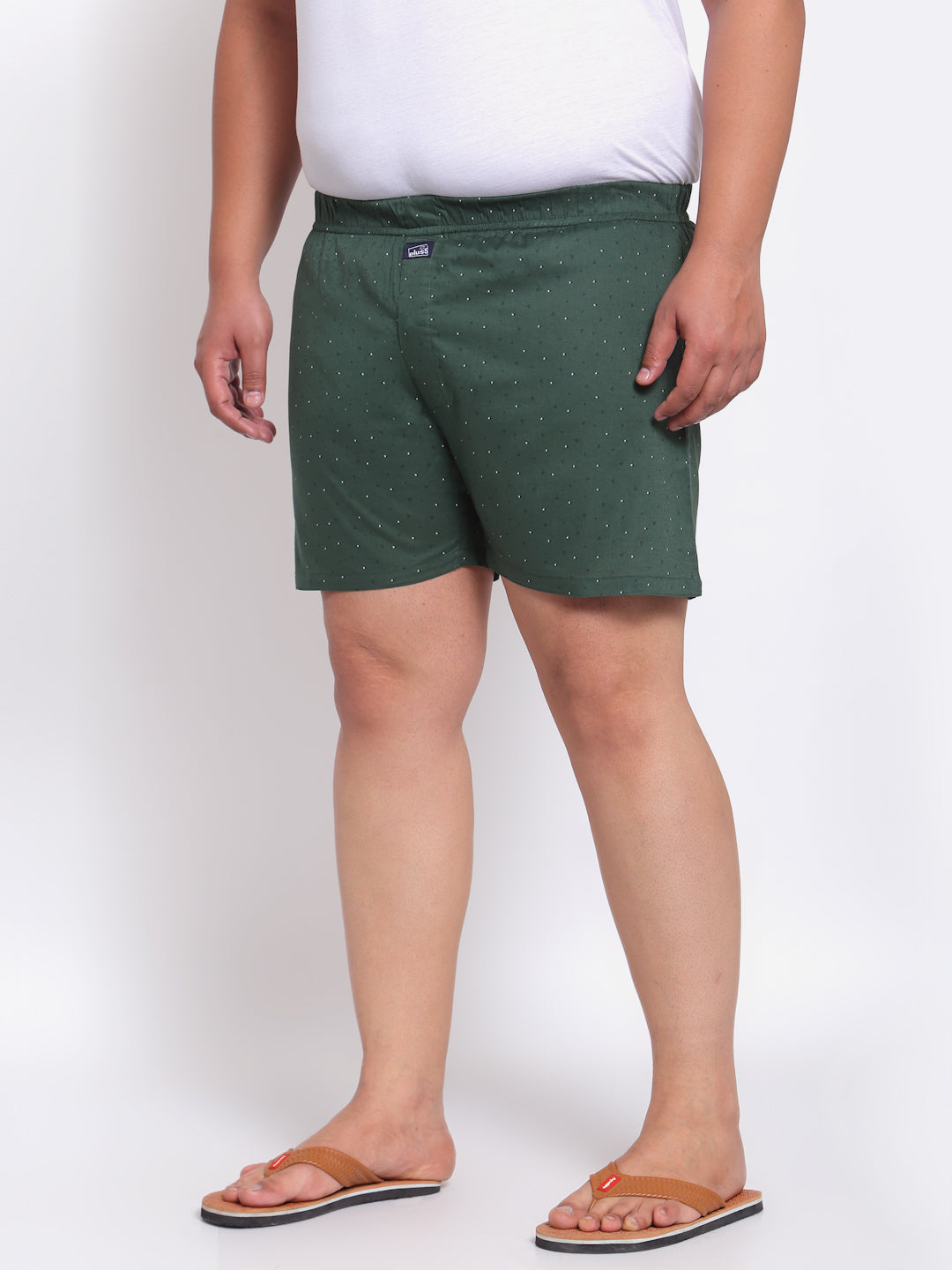 plusS Green Printed Pure Cotton Boxers