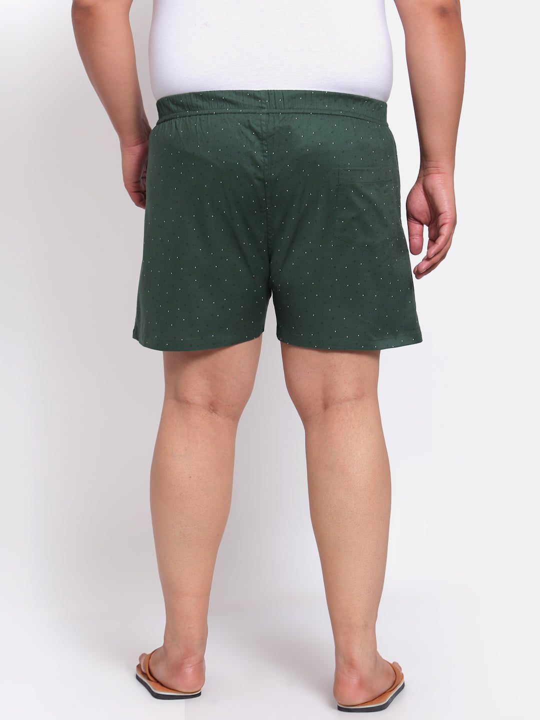 plusS Green Printed Pure Cotton Boxers