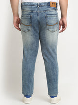 Men Plus Size Comfort Regular-Fit Heavy Fade Stretchable Cotton Jeans