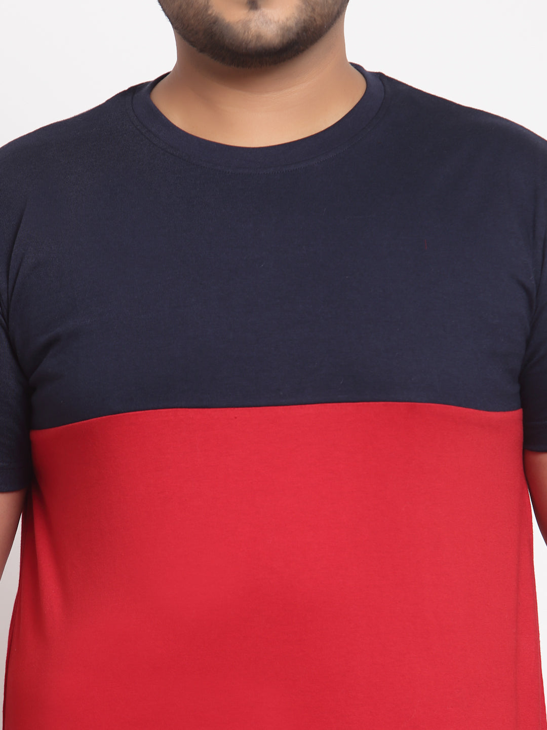 Men Red Polo Collar Pockets T-shirt
