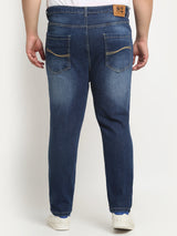 plusS Men Plus SizeÂ Comfort Low Distressed Regular-Fit Light Fade Stretchable Cotton Jeans