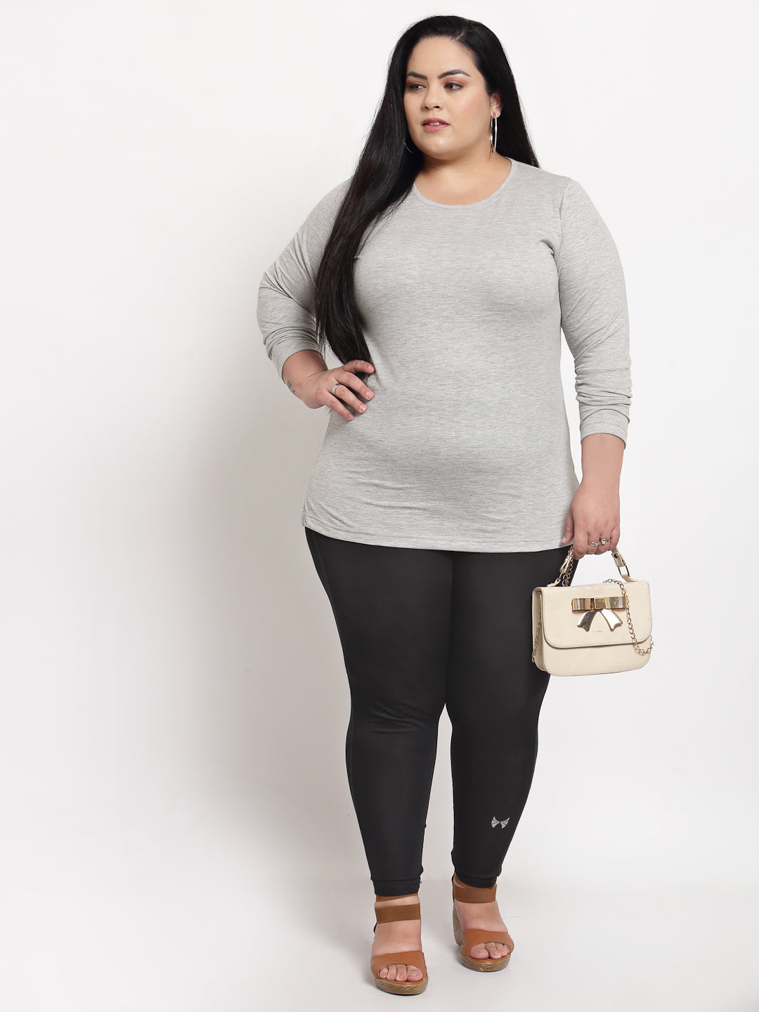 plusS Grey Plus Size Top