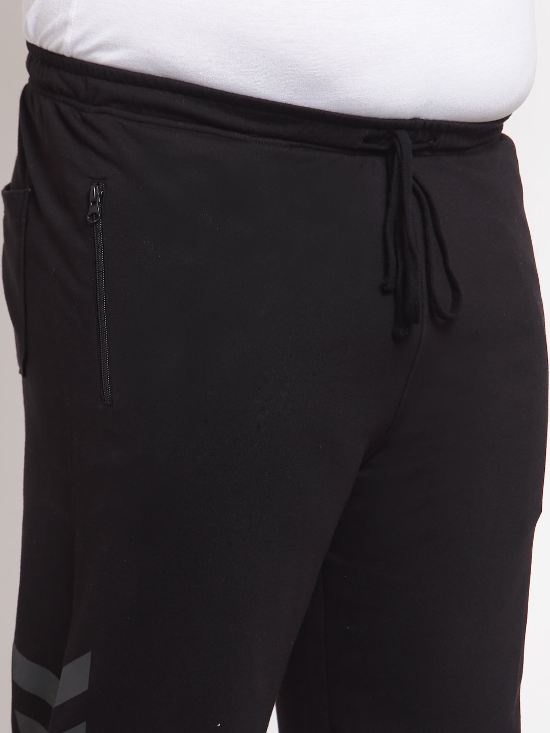 Men Black Solid Straight-Fit Track Pants