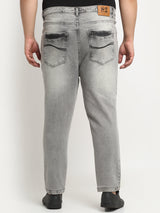 plusS Men Plus SizeÂ Comfort Regular-Fit Heavy Fade Stretchable Cotton Jeans