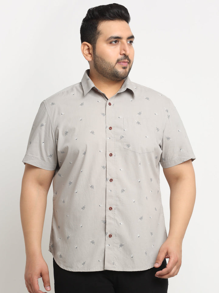 Men Printed Casual Cotton Shirt