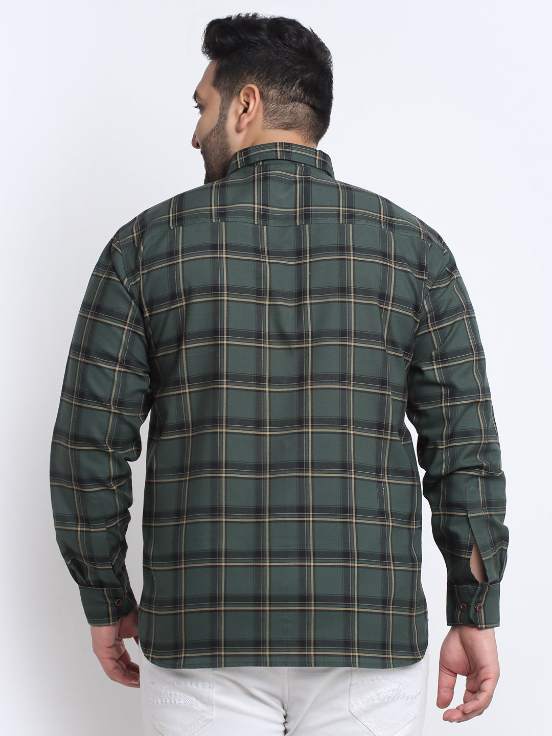 Plus Size Tartan Checked Casual Shirt