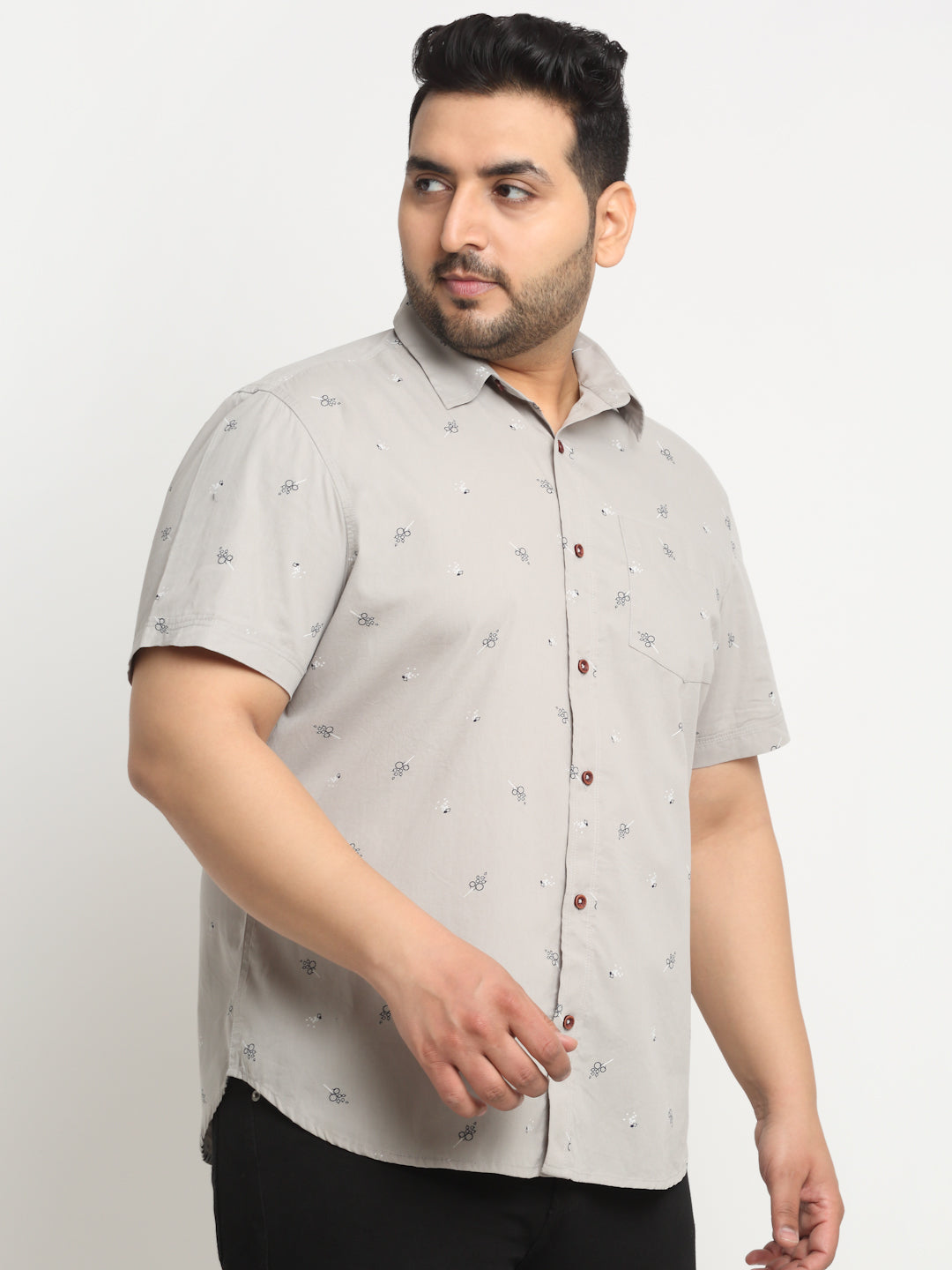 Men Printed Casual Cotton Shirt