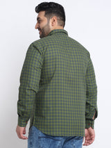 Plus Size Checked Casual Shirt