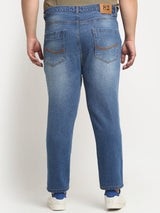 plusS Men Plus SizeÂ Comfort Regular-Fit Light Fade Stretchable Cotton Jeans