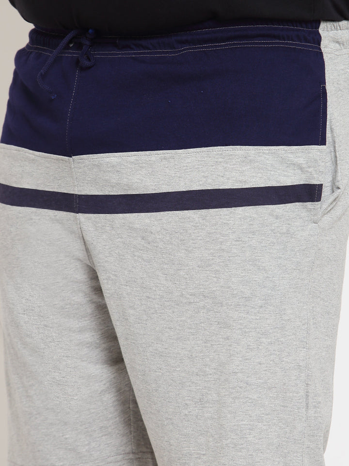 Men Grey Colourblocked Mid-Rise Regular Shorts