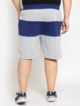 Men Grey Colourblocked Regular Fit Regular Shorts