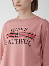 plusS Women Dusty Pink Printed Sweatshirt