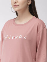 plusS Women Pink  White Printed Sweatshirt