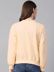 plusS Women Peach-Coloured  Brown Printed Sweatshirt