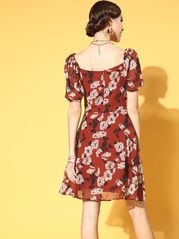plusS Floral Georgette A-Line Dress