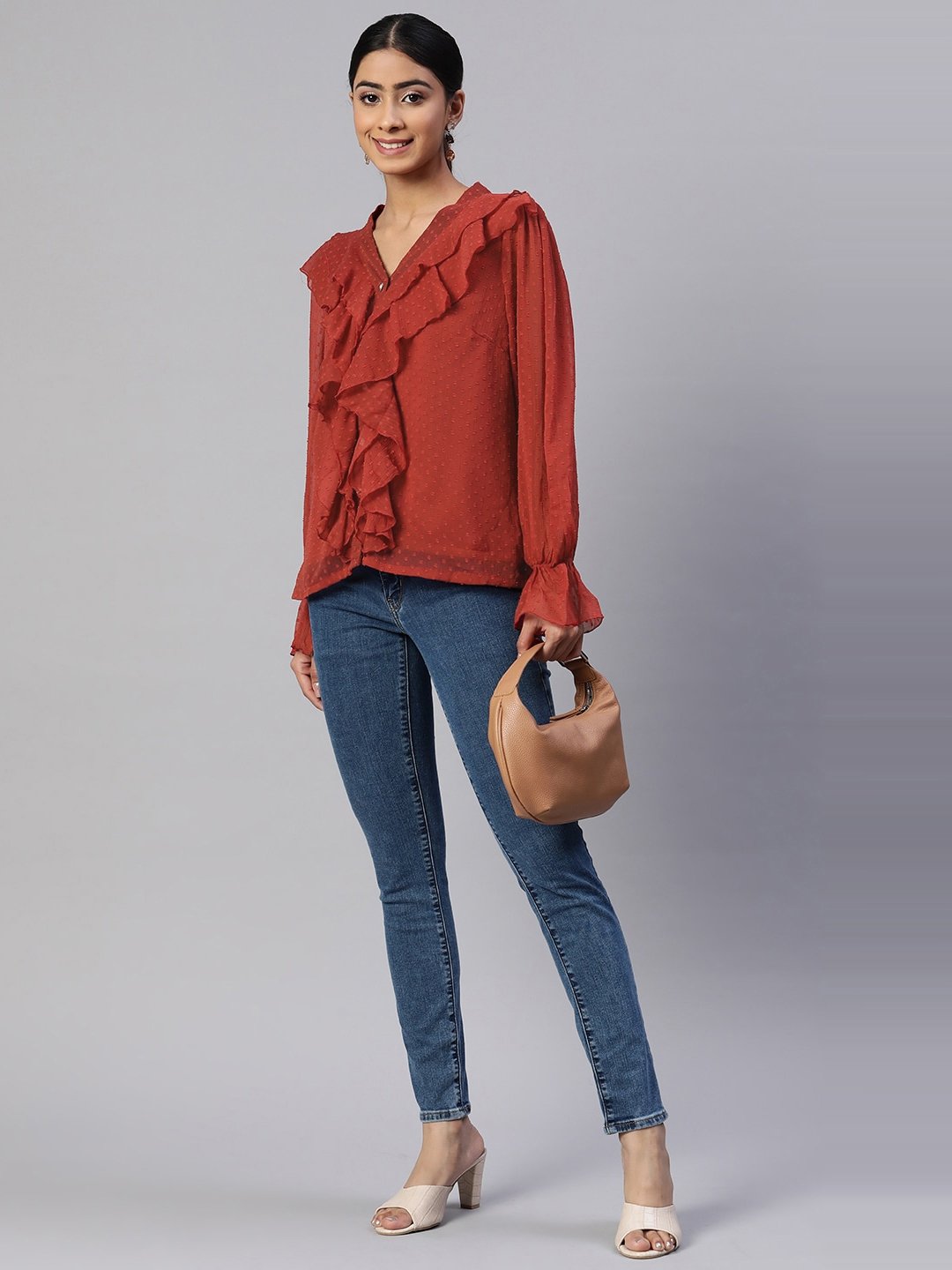 plusS Ruffles Georgette Top