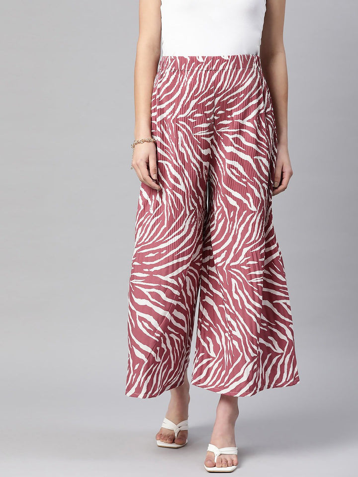 plusS Women Animal Printed Palazzos