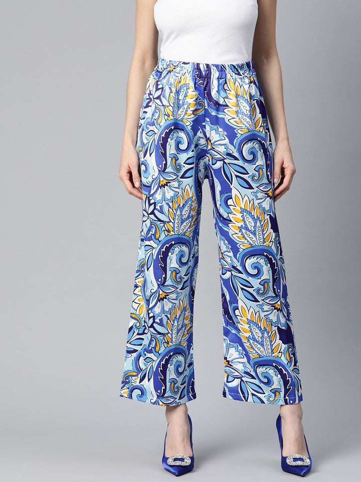 plusS Floral Printed Palazzos