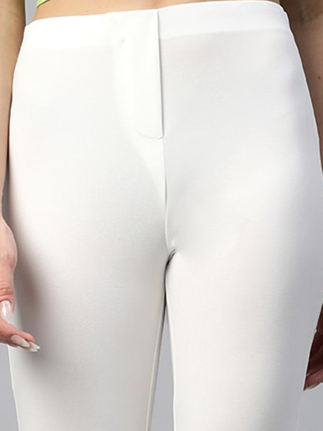 plusS Women Flared High-Rise Trousers