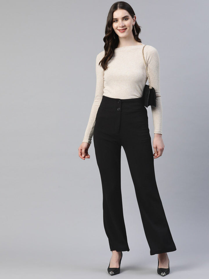 plusS Women Flared Trousers