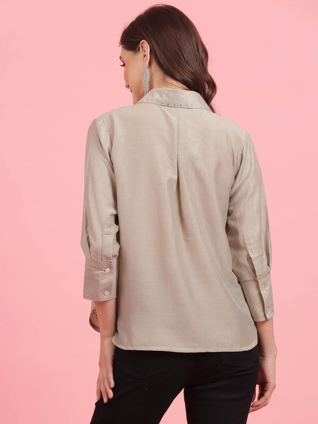 Grey Opaque Casual Shirt