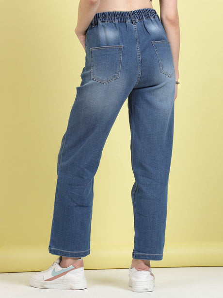 Women Blue Clean Look Light Fade Stretchable Jeans