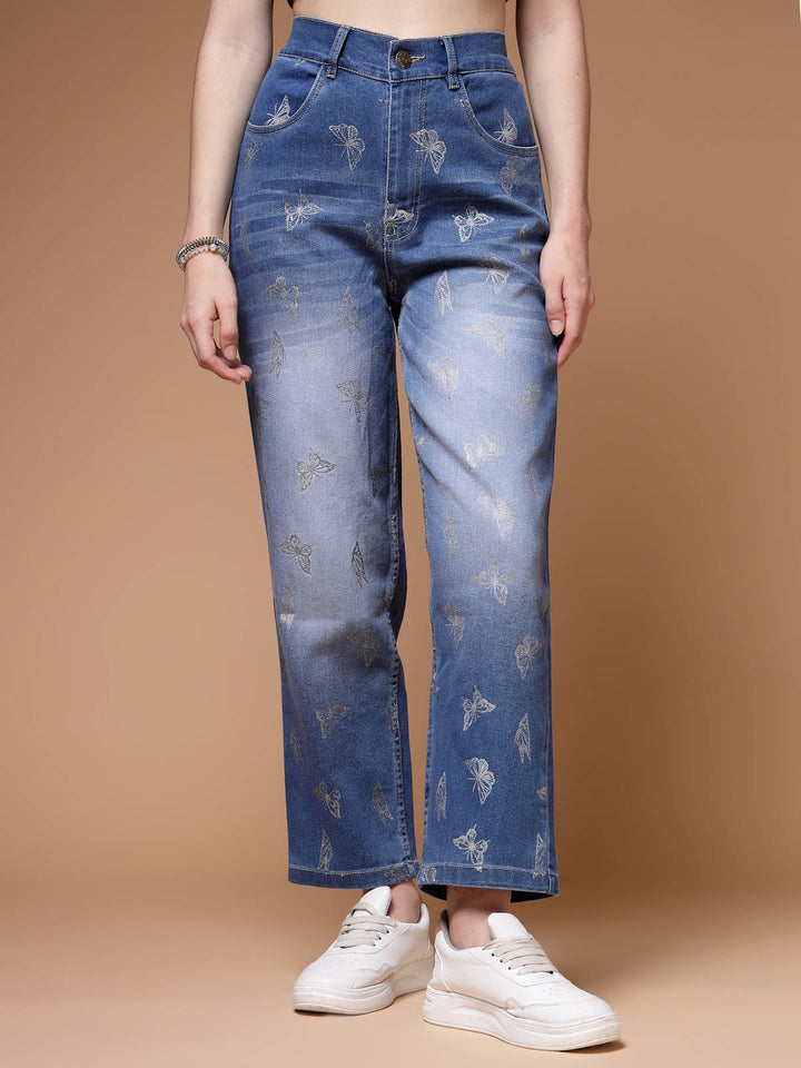 Women Mid-Rise Light Fade Clean Look Stretchable Jeans