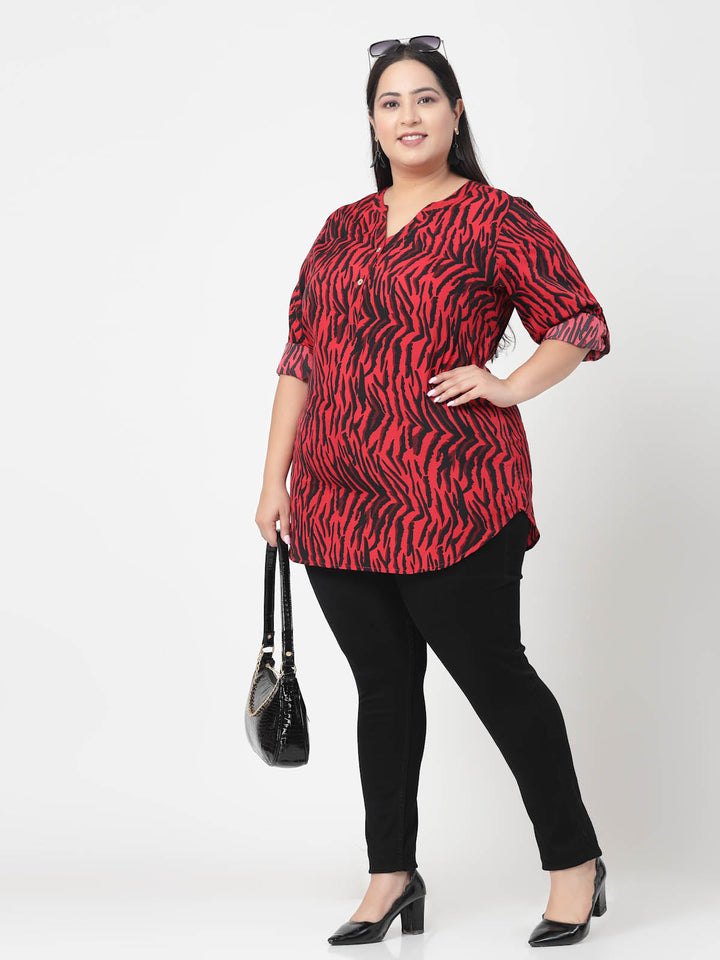 Animal Printed Casual Top