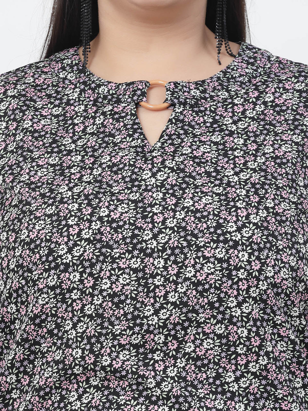 Floral Printed Flared Sleeves Top