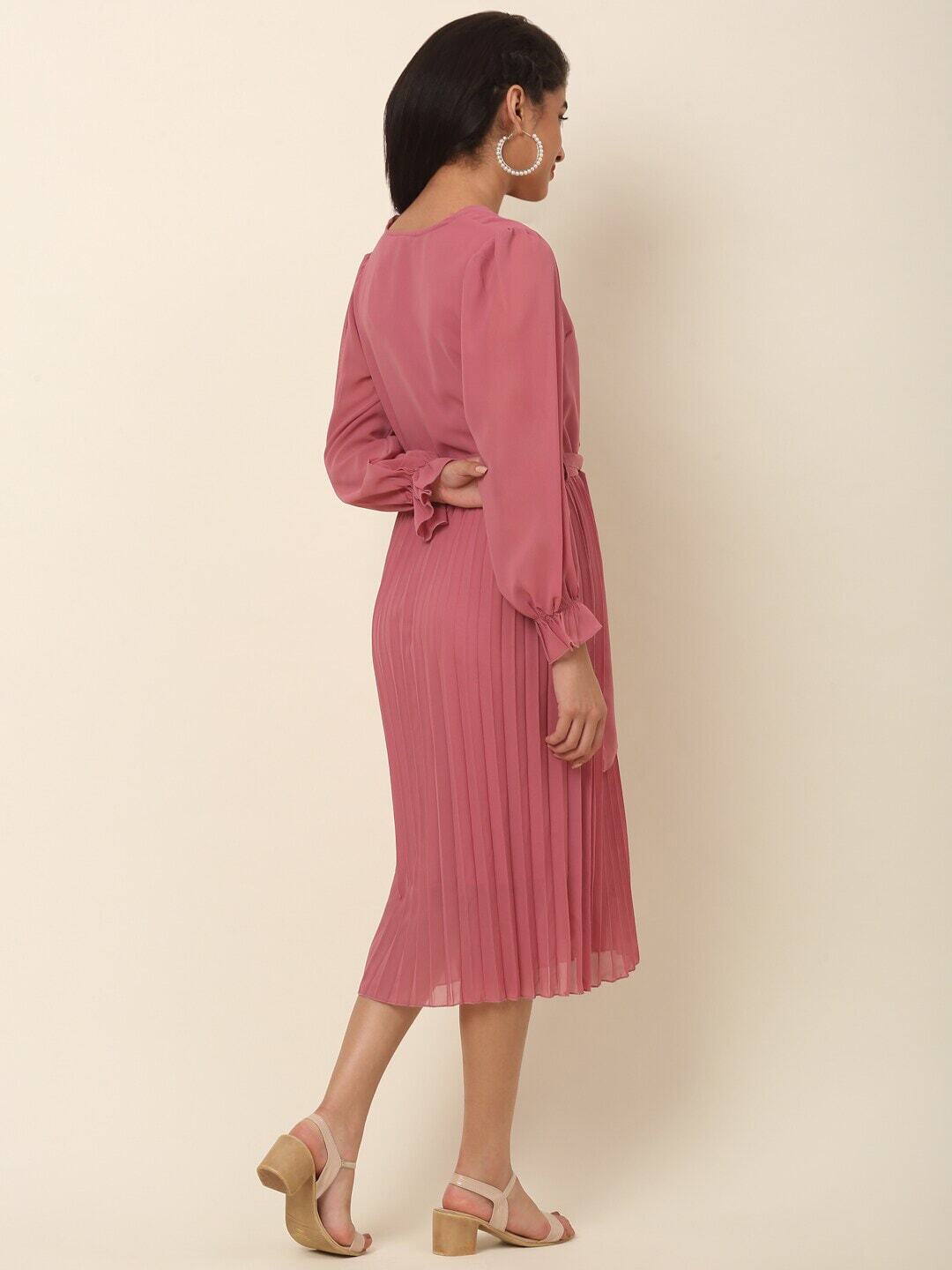 plusS Pink Midi Dress